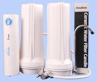 Twin Benchtop E-Coli Submicron Doulton Filtration System